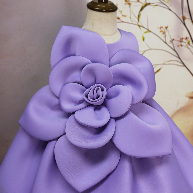 Big Flower Little Girl Dress