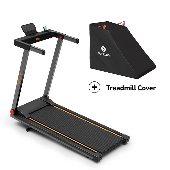 DeerRun All-New 2026 A1 Pro Move+ Smart Foldable Treadmill with 6% Incline & NFC | 350Lbs, 10mph, Black
