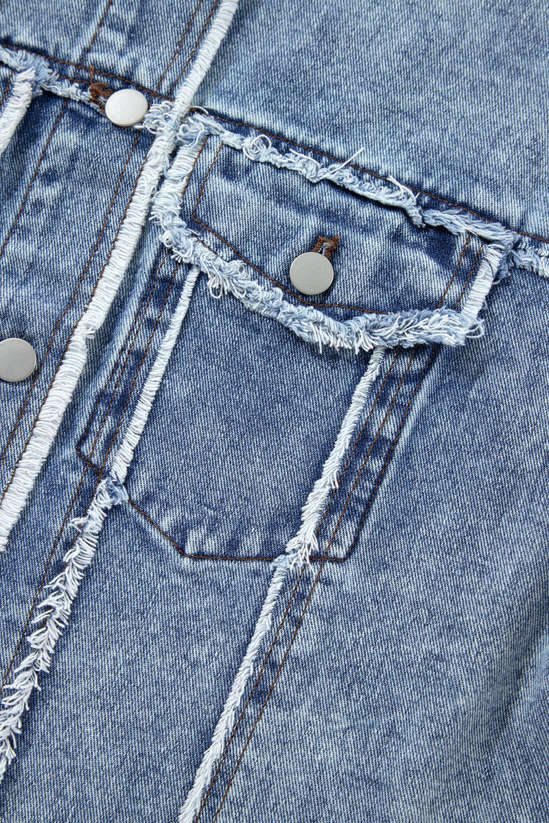 Olivia Hooded Raw Hem Jacket