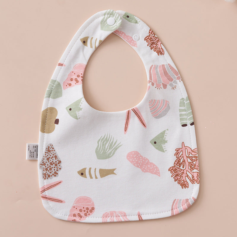 Babys Pure Cotton U-shaped Bib Waterproof Baby Bib