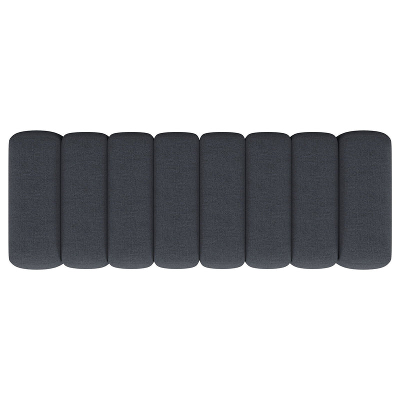 Summer Fabric Upholstered Tufted Accent Bench Charcoal