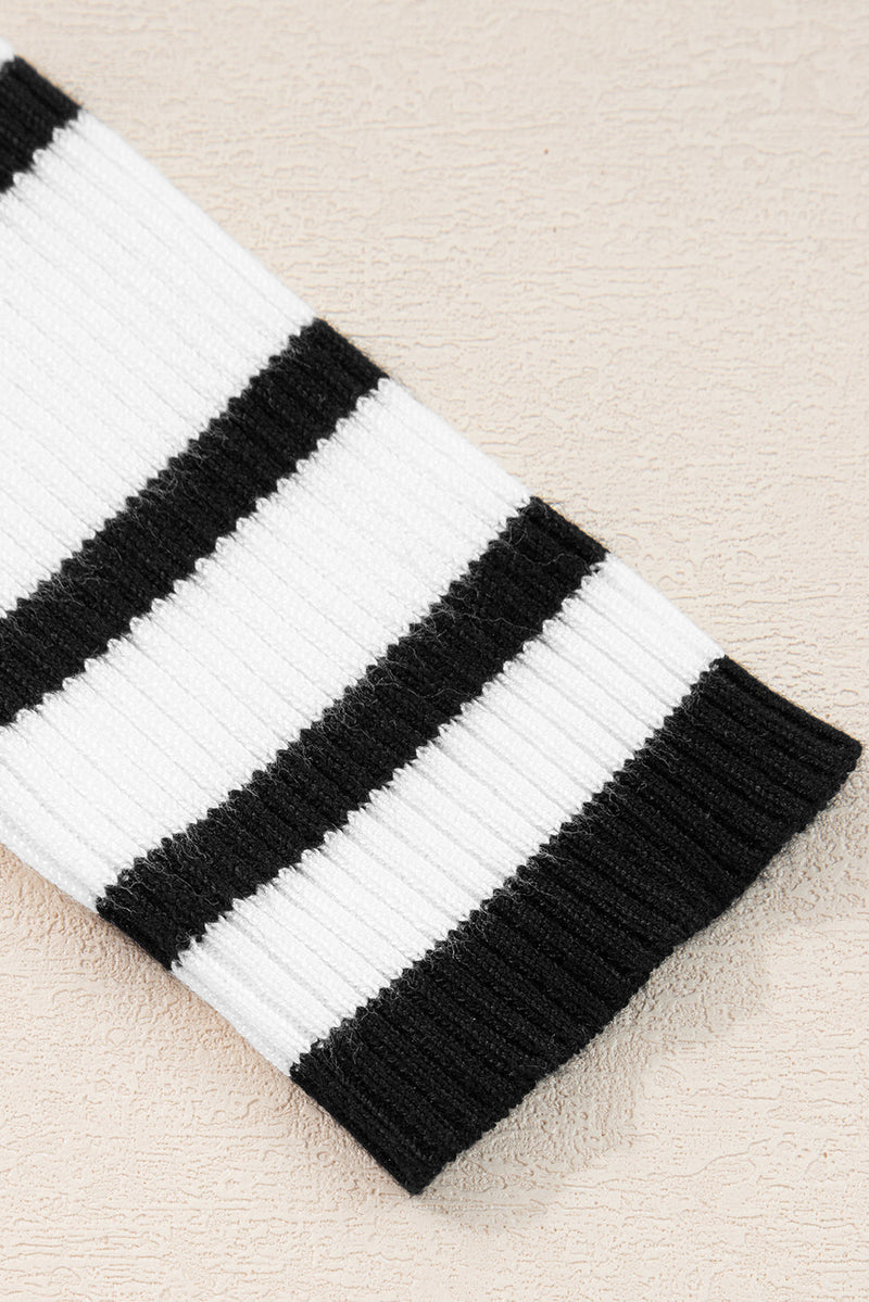 Sutton Striped Ribbed Slim Sweater