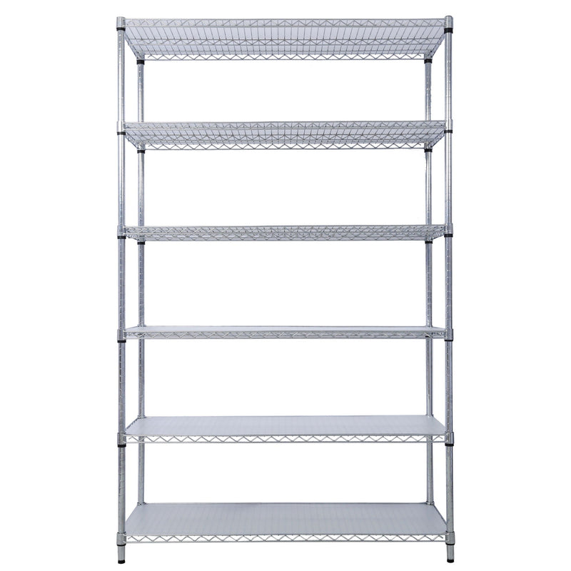 6 Tier 6000Lbs Capacity Nsf Metal Shelf Wire Shelving Unit, Heavy Duty Adjustable Storage Rack With Wheels & Shelf Liners For Commercial Grade Utility Steel Storage Rack