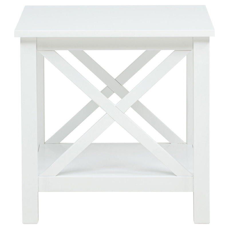 Skyview 2-piece Rectangular Lift Top Coffee Table Set White