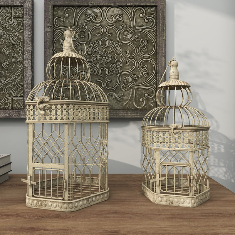 Cream Vintage Metal Birdcage