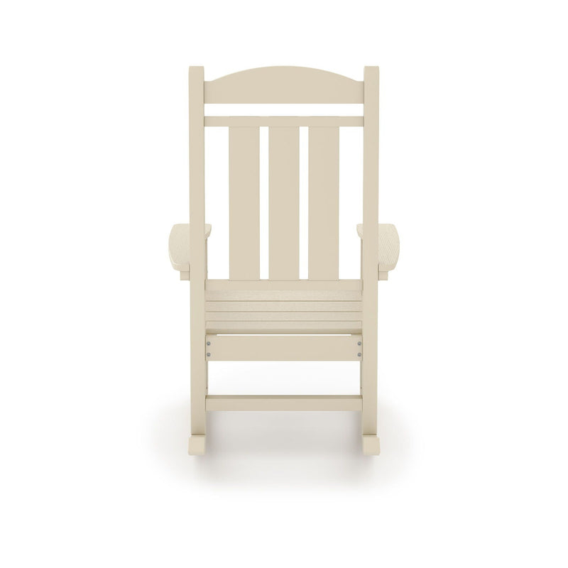 Traditional Porch Rocker Classic HDPE Poly Lumber For Porch, Patio, And Garden Comfort