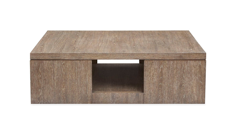 Cypress - Square Cocktail Table With Casters - Spiced Brown