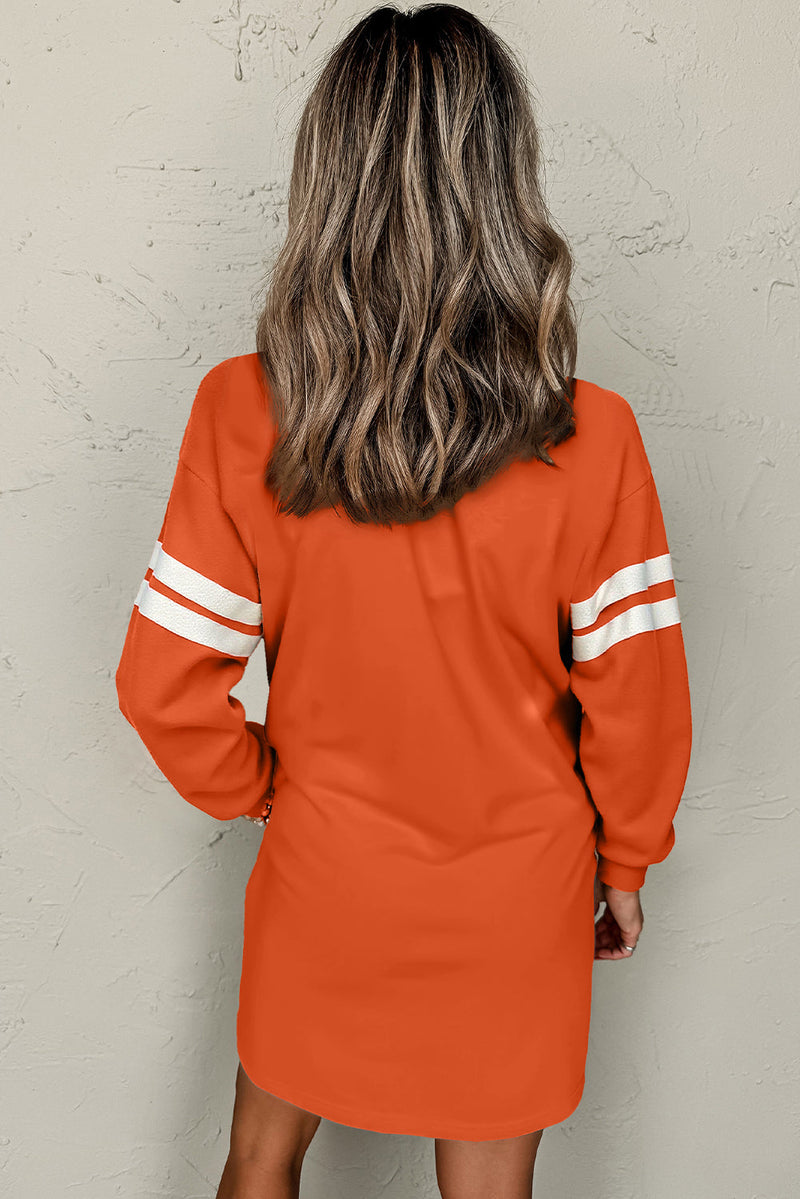 Jennifer Varsity Sweatshirt Dress