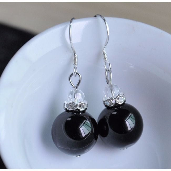 Natural Jadeitea Beads Earrings