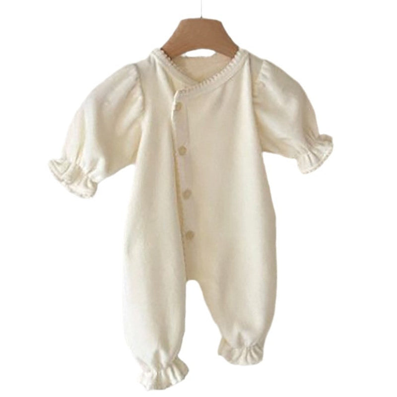 Long-style One-piece Romper With A Single Row Of Snaps For Babies