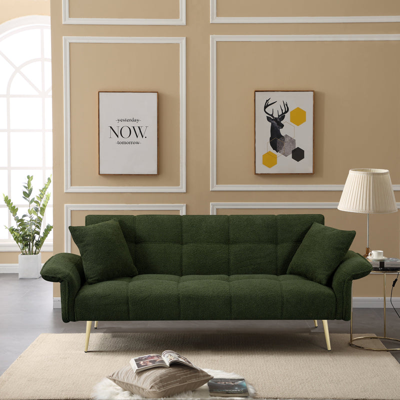 70.1 'futon sofa bed, convertible double sofa bed with folding armrests for living rooms and small Spaces