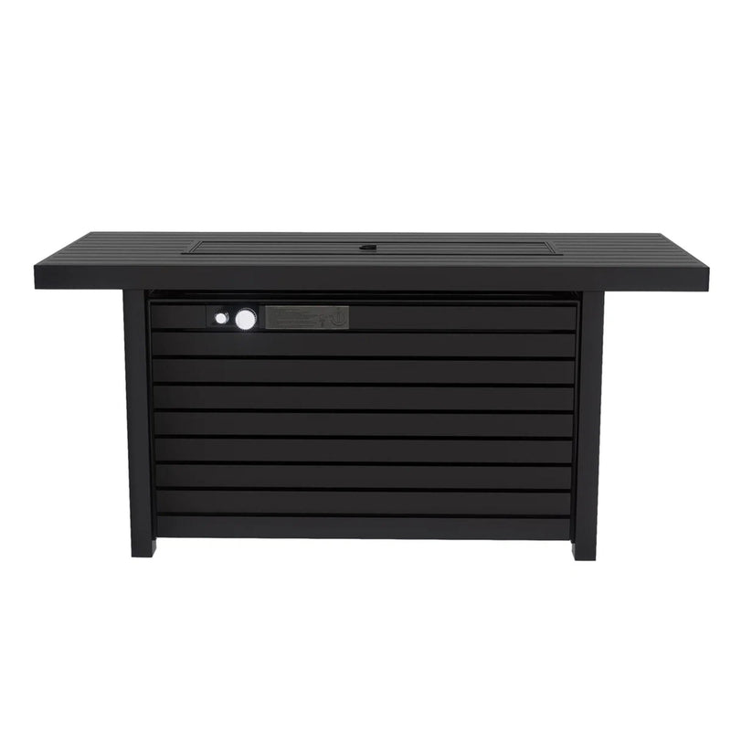 Outdoor Fire Pit Table & Lid - Black