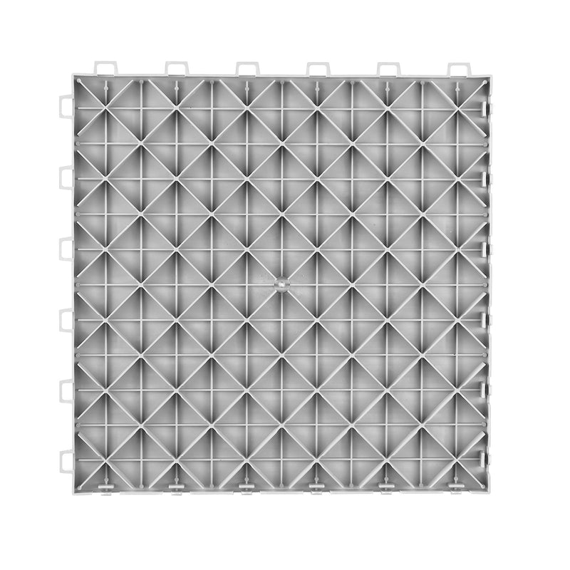 Garage Tiles Interlocking, 12 X 12 X 0.53 Inch 50 Pack Garage Floor Covering Tiles, Non-Slip Double-Sided Texture Garage Flooring Tiles, For Garages, Basements, Repair Shops, Silver