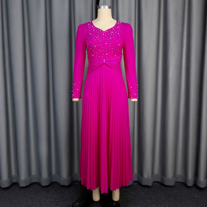New V-neck Party High Waist Slim Fit Dress