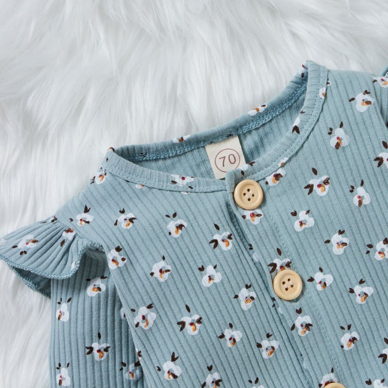 Children's Two-color Pit Stripe Printed Jumpsuit