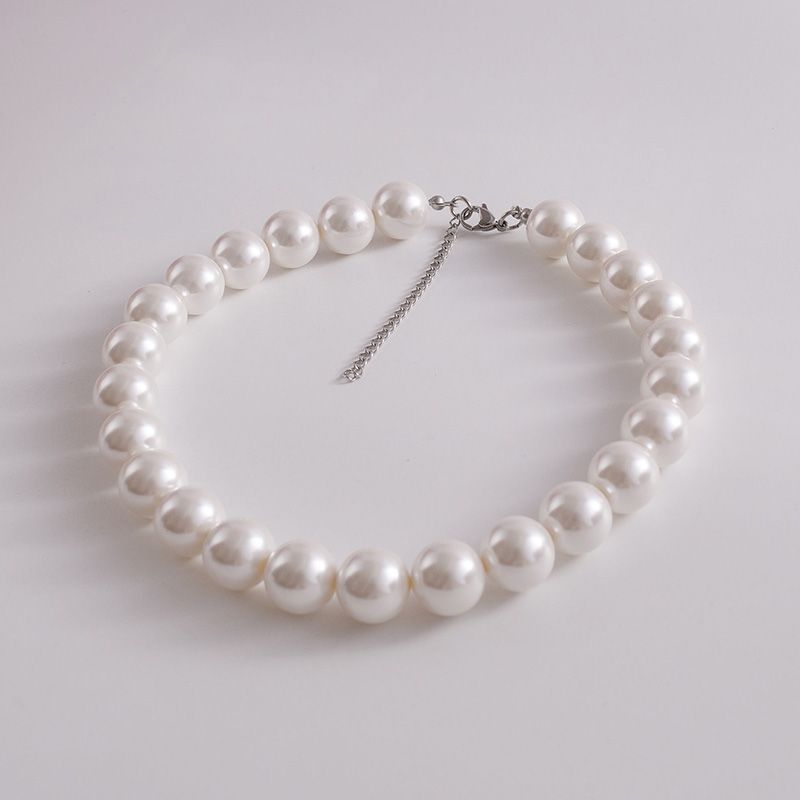 Vintage Designer Choker Women Chunk Pearl Necklace