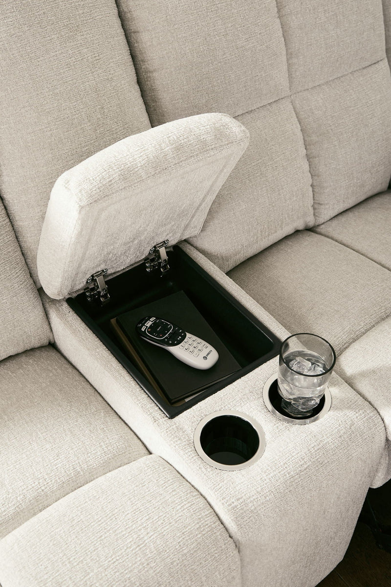 Orlen - Double Reclining Loveseat With Console - Winter