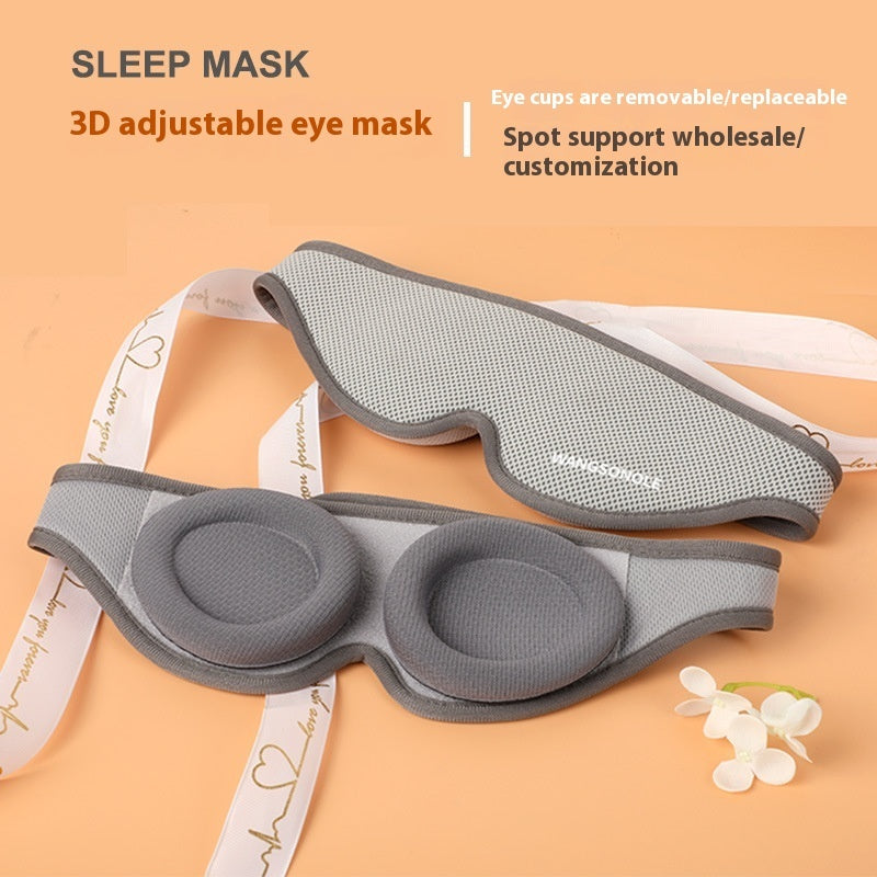 Memory Foam Sleep Eye Mask – Removable Blackout Design for Deep Rest