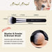 Makeup Kabuki Brushes 3Pcs Foundation Contour Brush& Concealer Brush under Eye& Blusher Brush Face Blush Bronzer Travel Buffing Stippling Contour Liquid Blending Makeup Brush Set Black