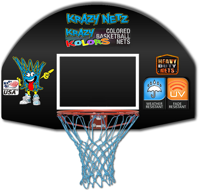 Krazy Netz Heavy Duty Powder Baby Blue Basketball Rim Net