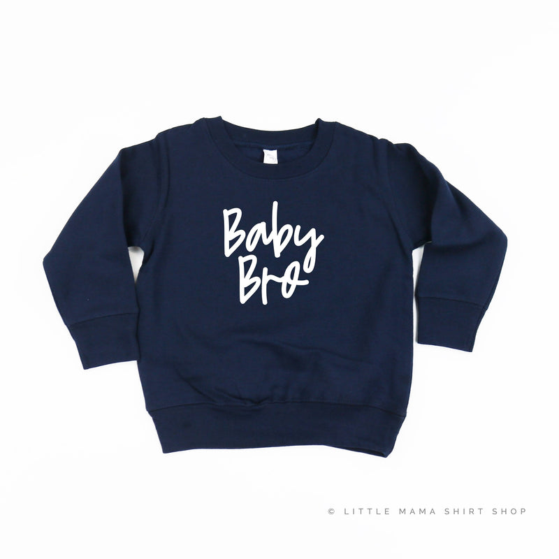 Baby Bro (Cursive) - Child Sweater