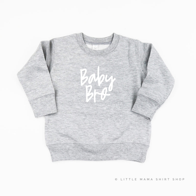 Baby Bro (Cursive) - Child Sweater