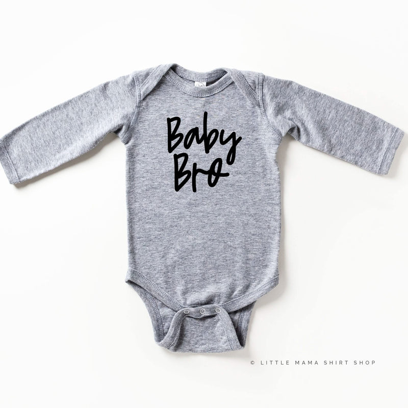Baby Bro (Cursive) - Child Long Sleeve Tee