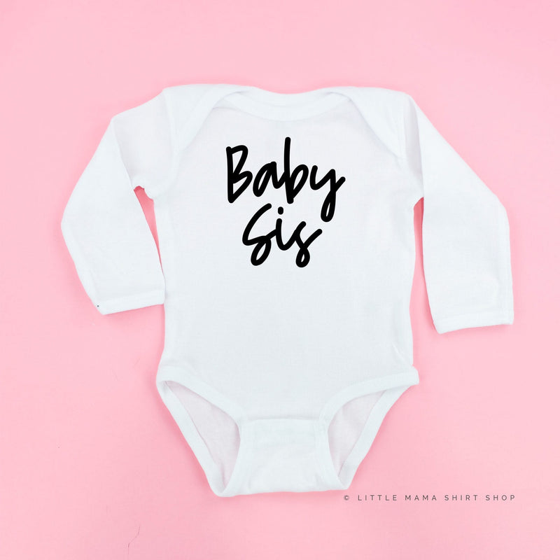 Baby Sis (Cursive) - Child Long Sleeve Tee