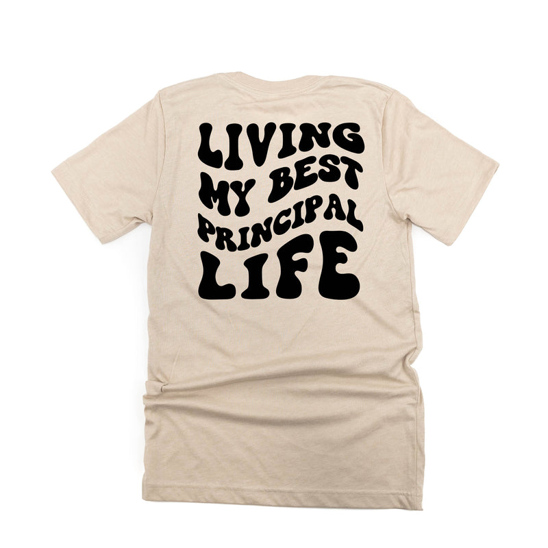 Living My Best Principal Life - Melty Smiley (pf & b) - Unisex Tee