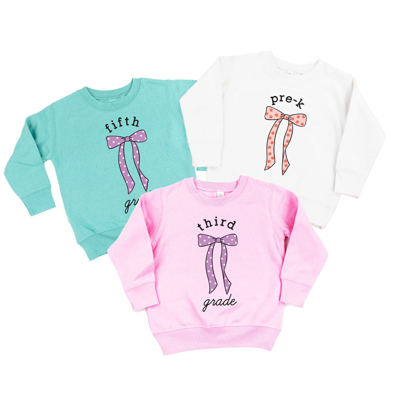 Back to School Bows - (Choose Your Grade) - Child Sweater