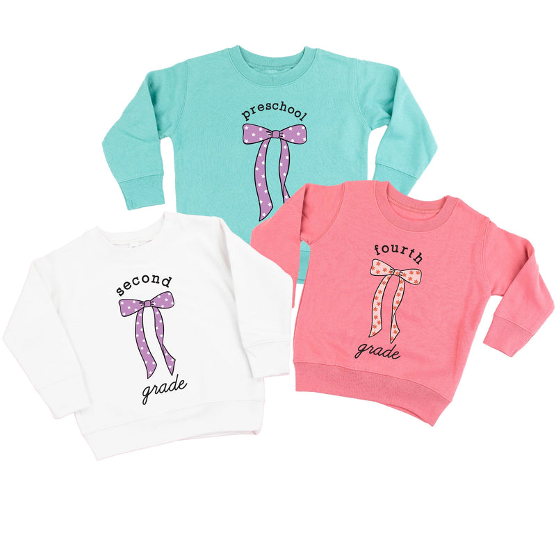 Back to School Bows - (Choose Your Grade) - Child Sweater