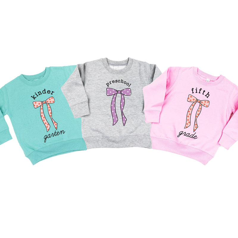 Back to School Bows - (Choose Your Grade) - Child Sweater