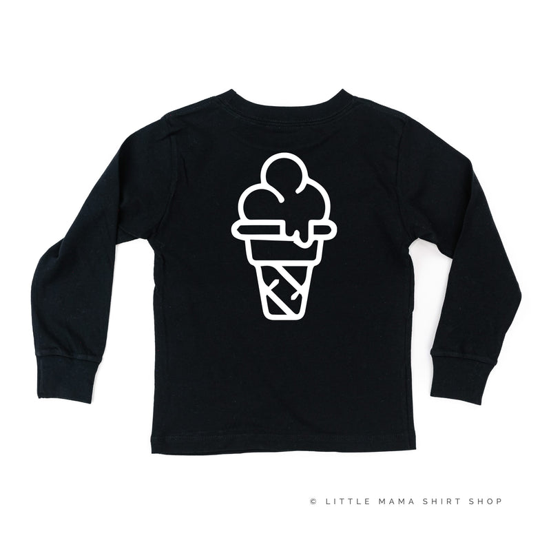 Team Ice Cream - Single Cone on Back - Child Long Sleeve Tee