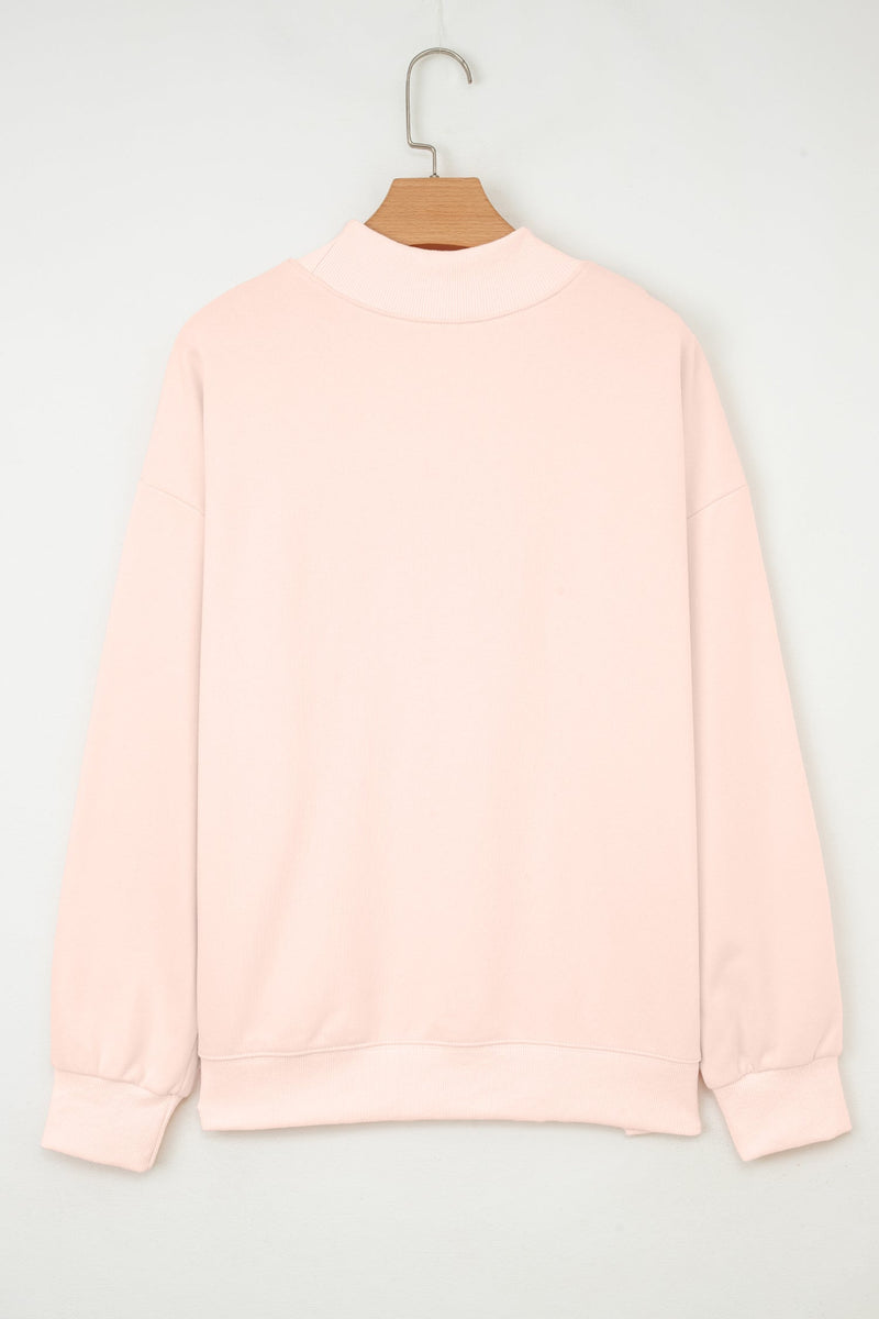 Ensley apricot Oversize Mock Sweatshirt