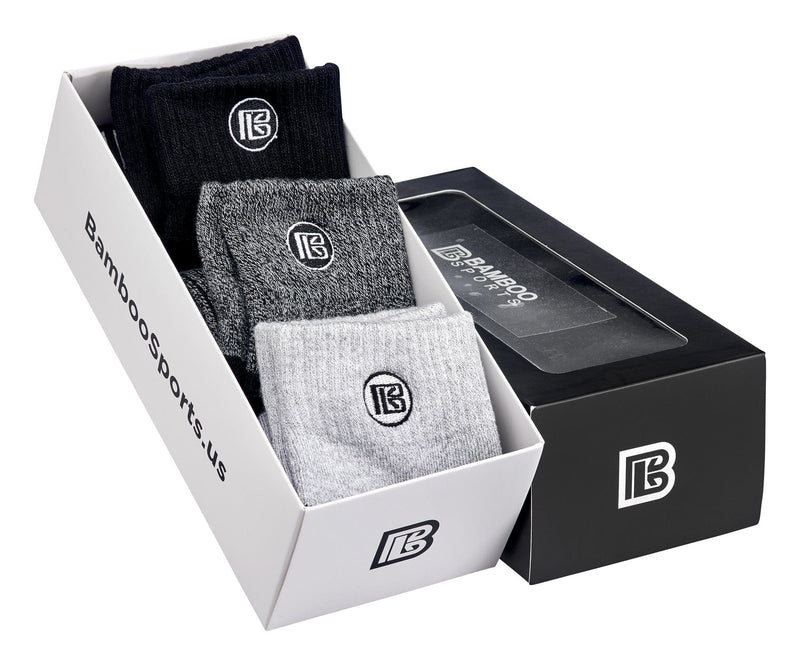 Premium Bamboo Rayon Quarter High Crew Socks