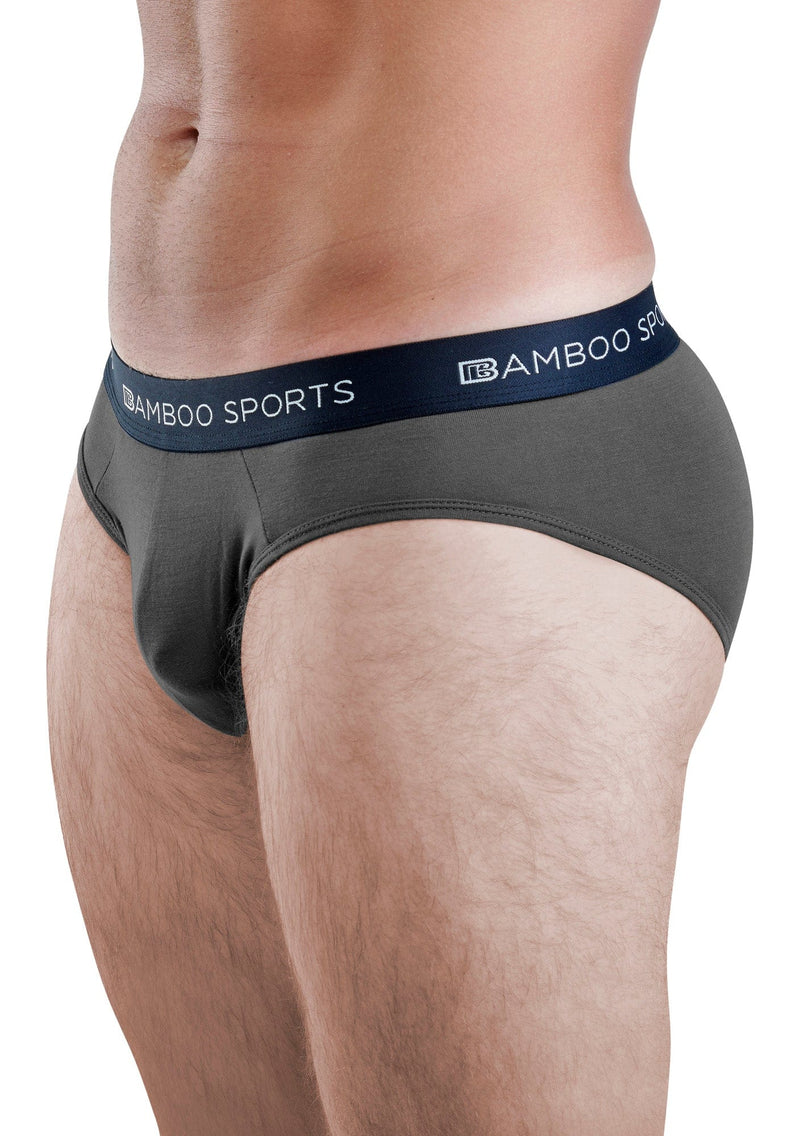 Men's Bamboo Rayon No Fly Briefs Available in all sizes & 3 Colors, 4 Pack
