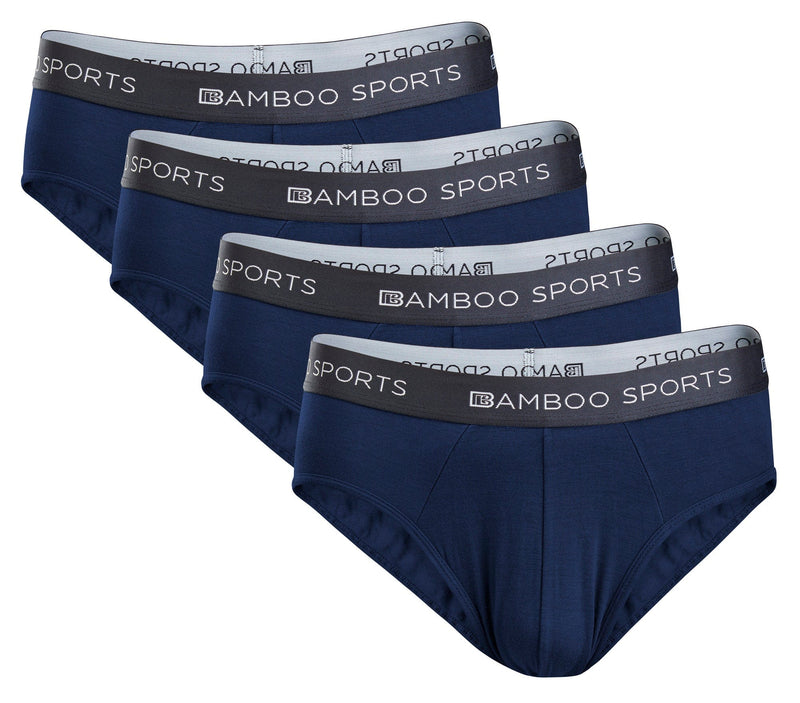 Men's Bamboo Rayon No Fly Briefs Available in all sizes & 3 Colors, 4 Pack