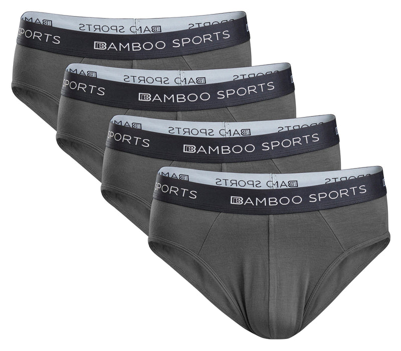 Men's Bamboo Rayon No Fly Briefs Available in all sizes & 3 Colors, 4 Pack