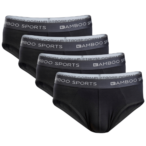 Men's Bamboo Rayon No Fly Briefs Available in all sizes & 3 Colors, 4 Pack