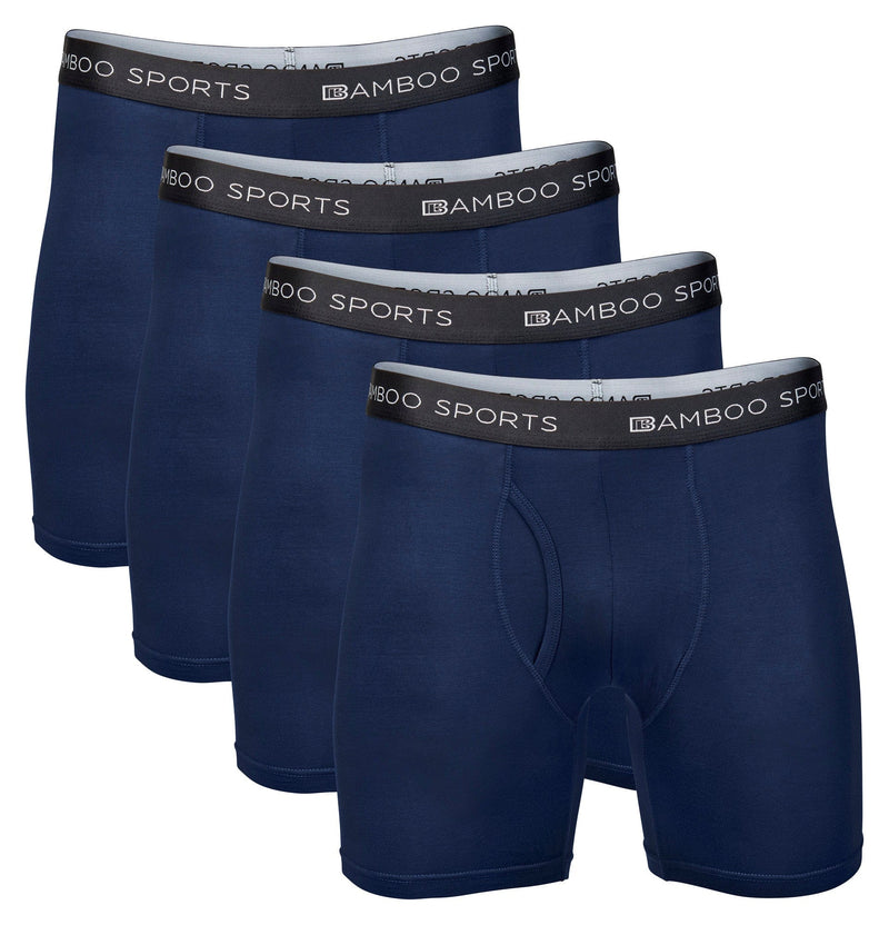 Men's 4" Inseam Bamboo Rayon Boxer Briefs - 4 Pack