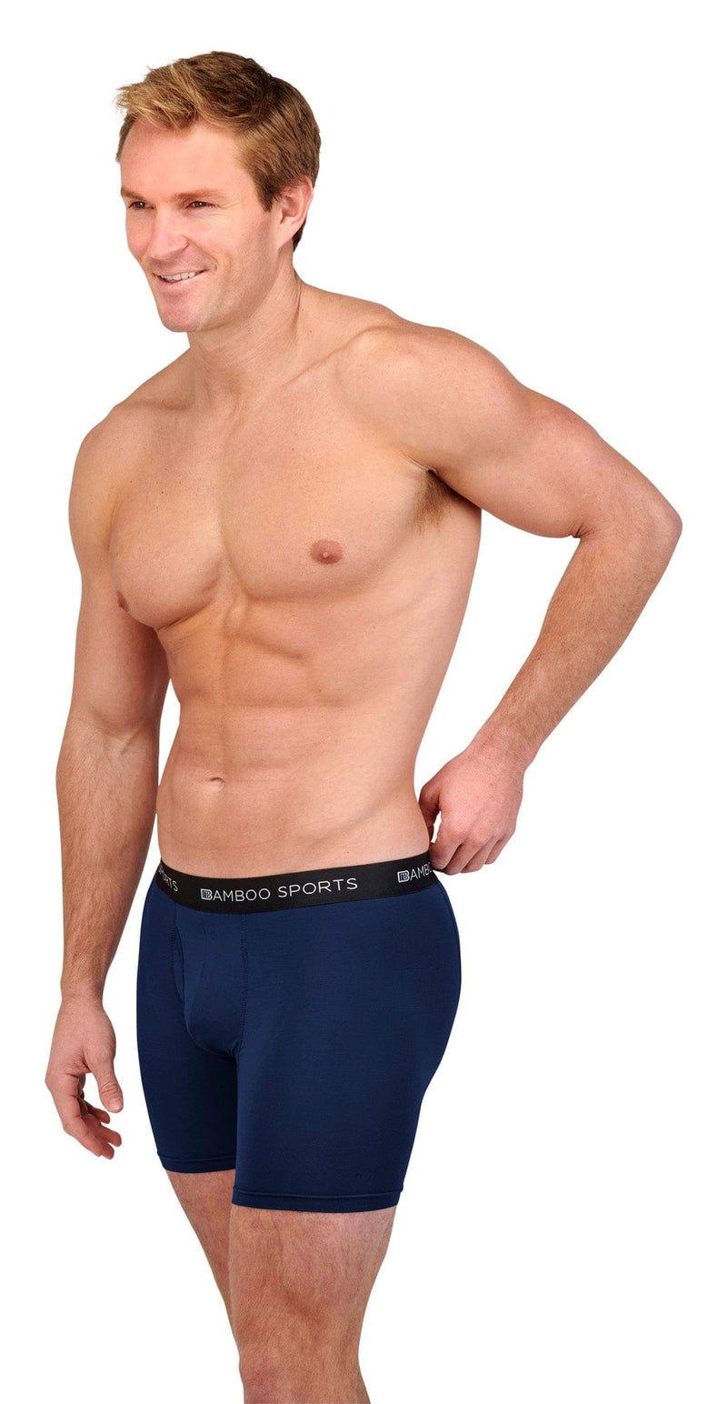 Men's 4" Inseam Bamboo Rayon Boxer Briefs - 4 Pack