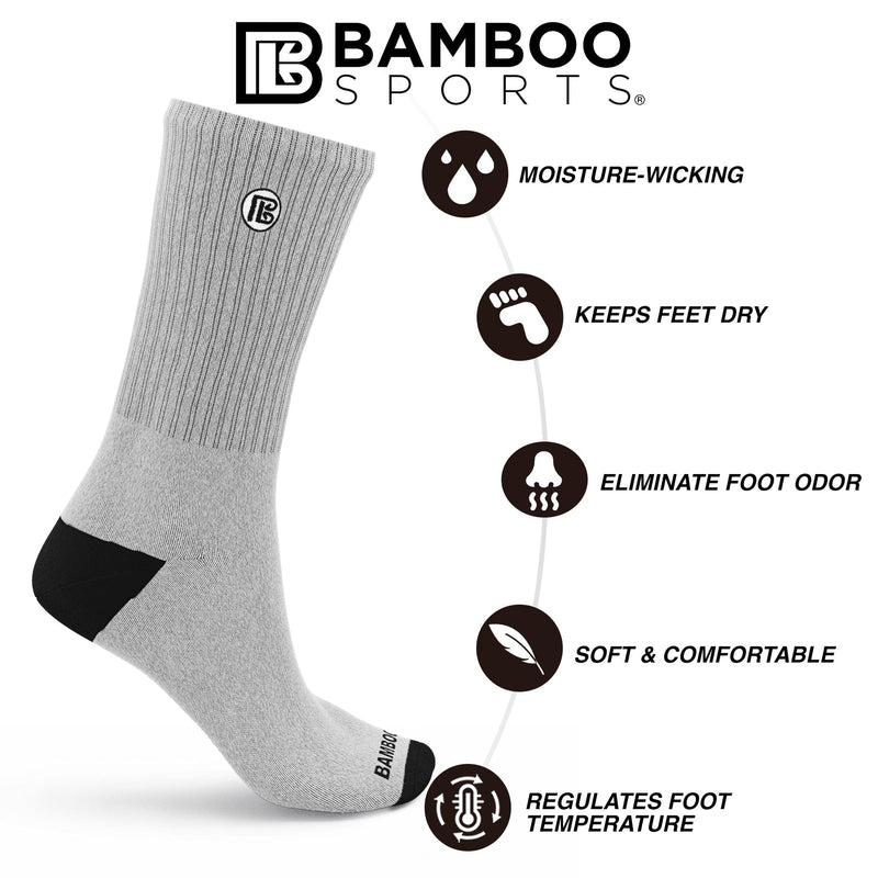 Premium Bamboo Rayon Crew Socks