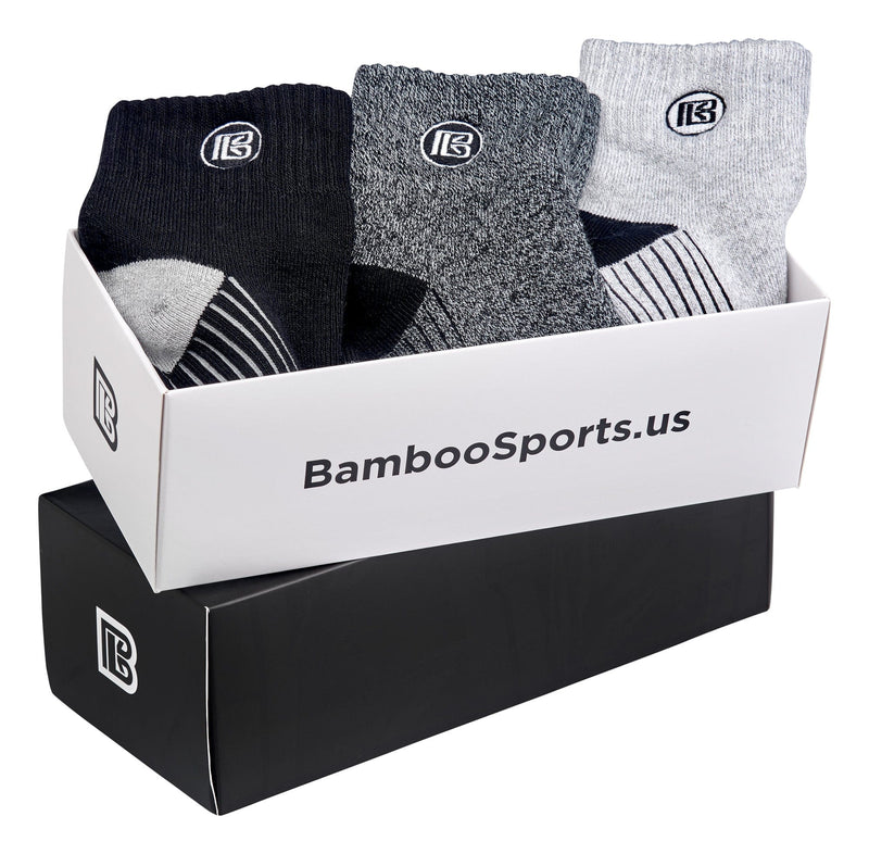 Premium Bamboo Rayon Quarter High Crew Socks