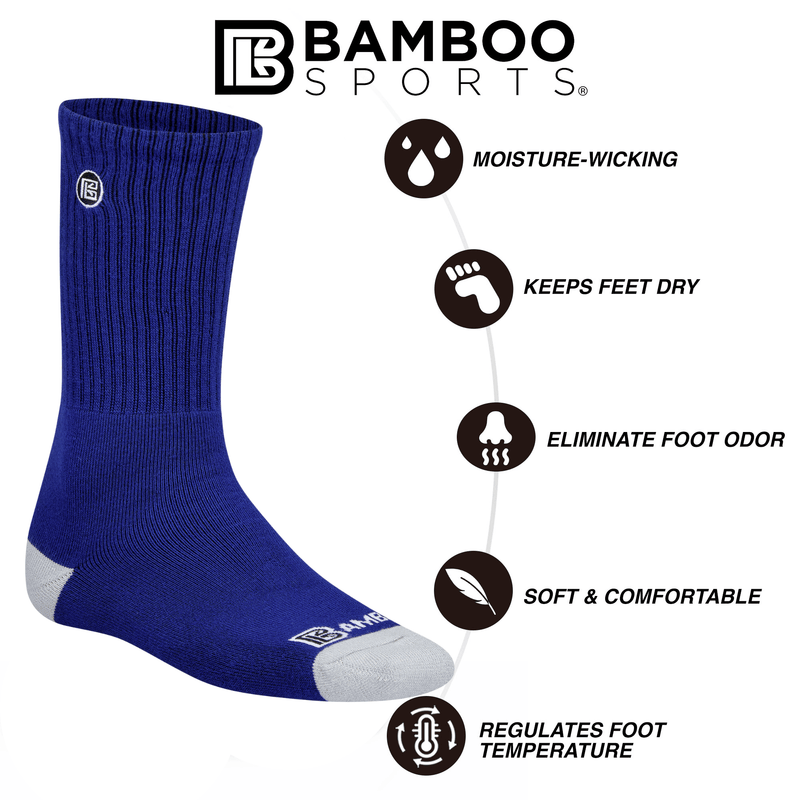 Premium Bamboo Rayon Crew Socks