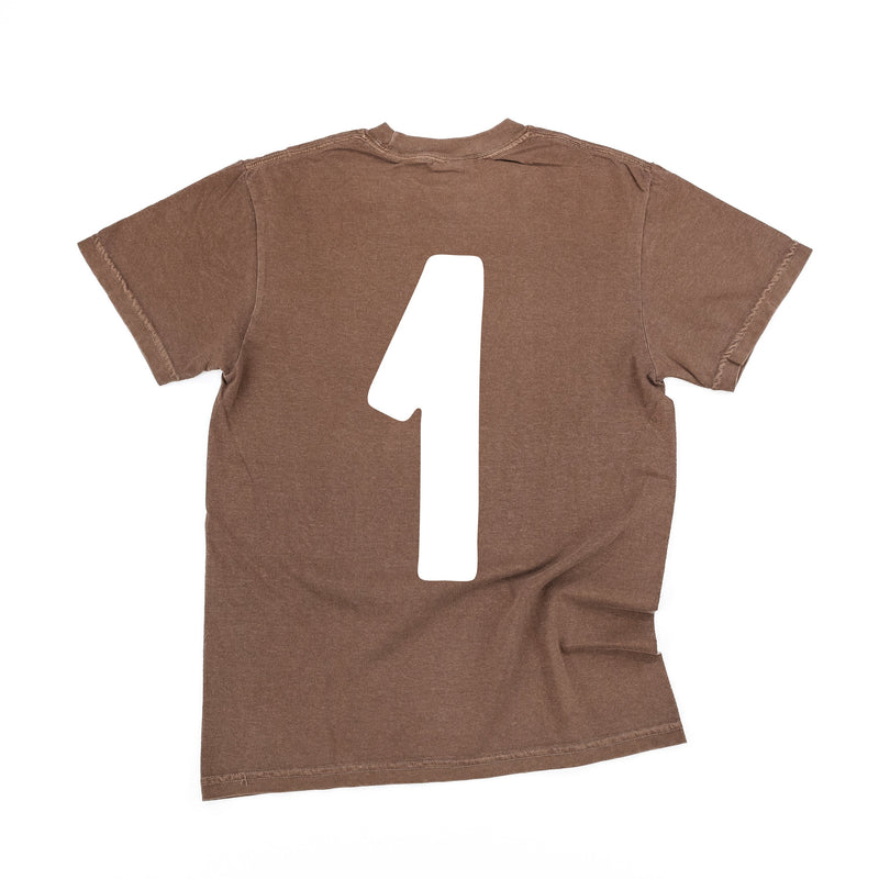 Embossed Embroidery - Play Ball - Custom Number Comfort Colors Tee
