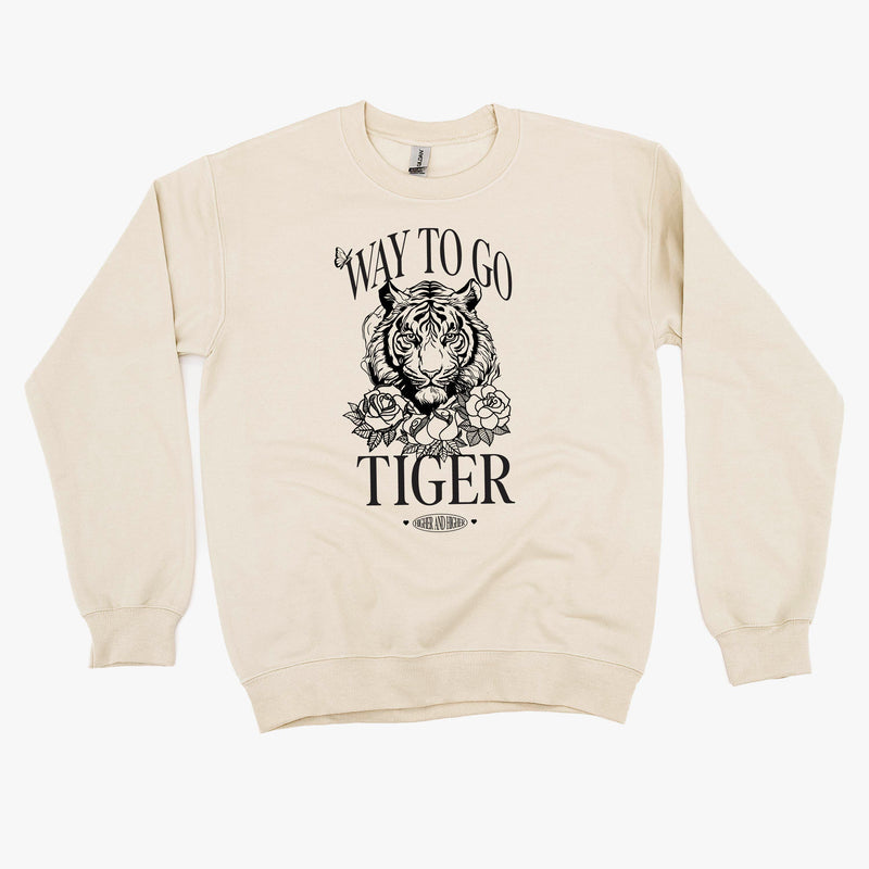 WAY TO GO TIGER - HIGHER AND HIGHER - Basic Fleece Crewneck