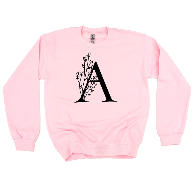 FLORAL INITIALS - BASIC FLEECE CREWNECK
