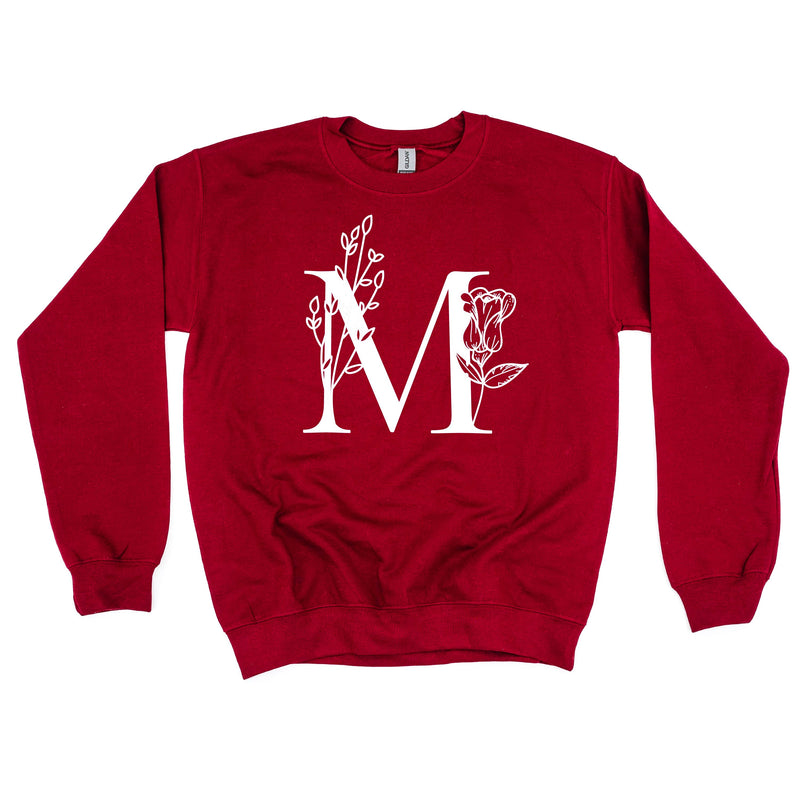 FLORAL INITIALS - BASIC FLEECE CREWNECK