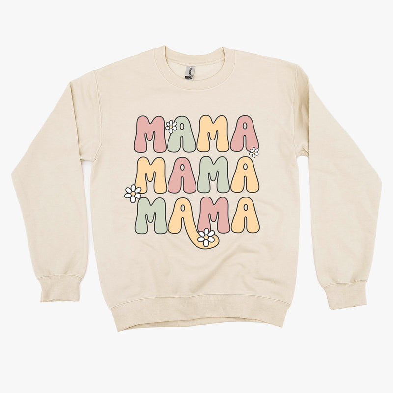 MAMA x3 with Daisies - BASIC Fleece