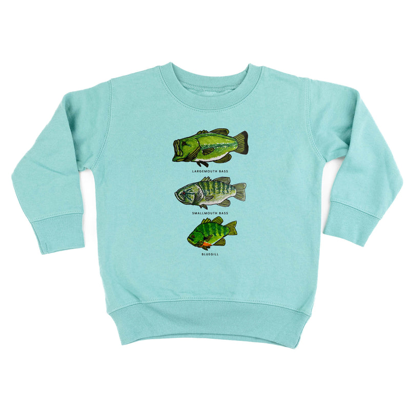 Bass And Bluegill Chart (Hand Drawn) - Child Sweater